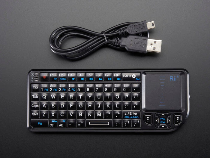 Miniature Wireless USB Keyboard with Touchpad by The Pi Hut - The Pi Hut