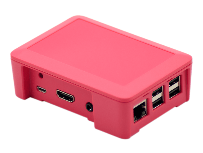 Modular Raspberry Pi 3 Case - Pink by The Pi Hut - The Pi Hut