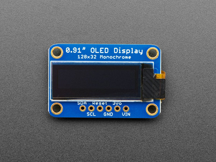 Monochrome 0.91" 128x32 I2C OLED Display - STEMMA QT / Qwiic by Adafruit - The Pi Hut