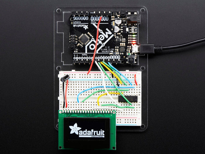 Monochrome 1.54" 128x64 OLED Graphic Display Module Kit [Discontinued] by The Pi Hut - The Pi Hut