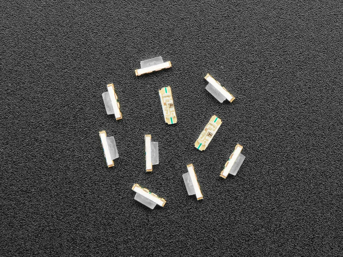NeoPixel Addressable RGB LEDs - Slim Flat 3.2mm x 1.0mm 10 pack (SK6812-EC3210F) by The Pi Hut - The Pi Hut
