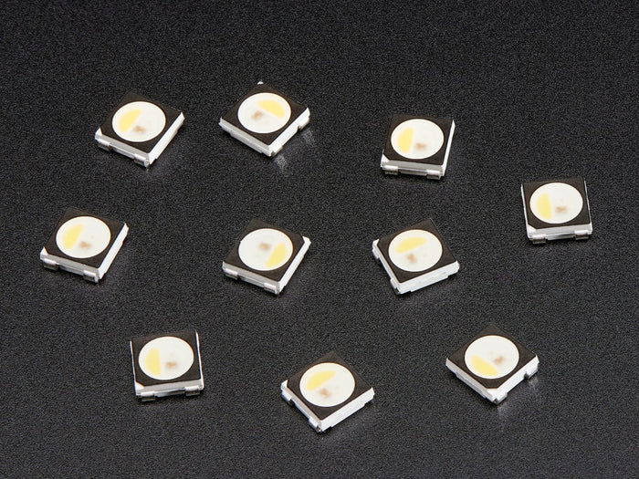 NeoPixel RGBW LEDs w/ Integrated Driver Chip - Warm White (~3000K - Black Casing - 10 Pack) [Discontinued] by Adafruit - The Pi Hut