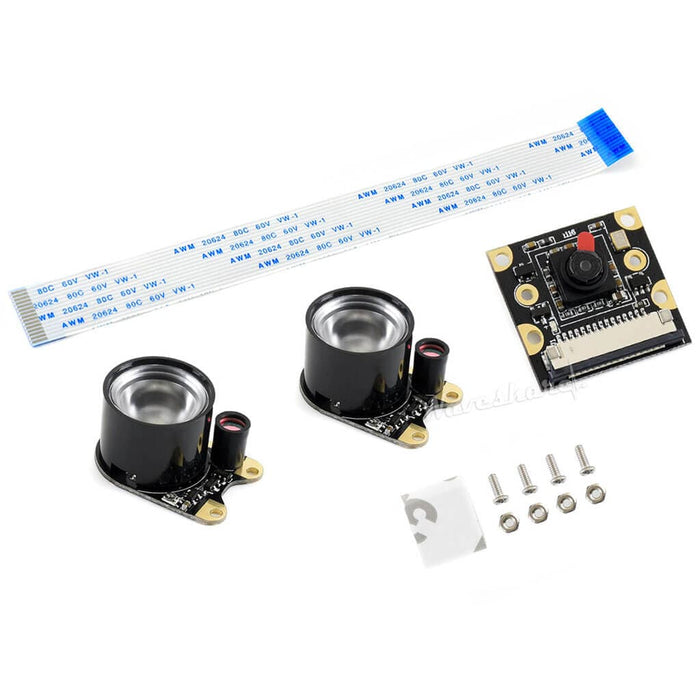 Night Vision Camera for Raspberry Pi - IR-CUT 5MP (Version E) [Discontinued] by Waveshare - The Pi Hut