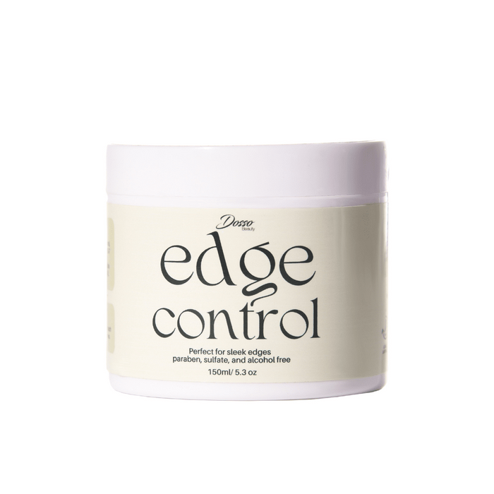 Jar of organic edge control product on a white background