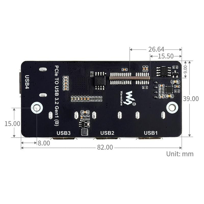 PCIe to USB 3.2 Gen1 Adapter for Compute Module 4 IO Board by Waveshare - The Pi Hut