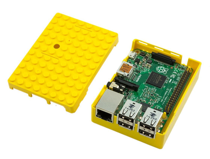 Pi-BLOX Pi3 Case - Yellow [Discontinued] by Multicomp - The Pi Hut