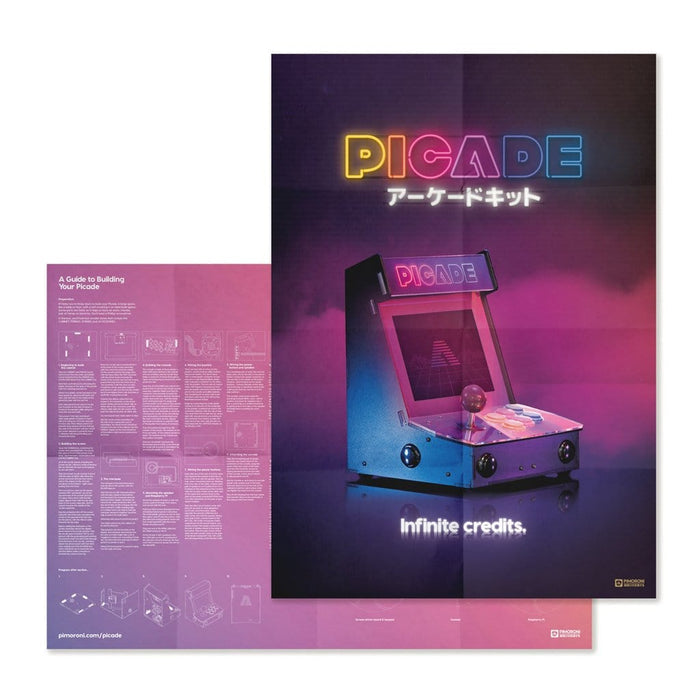 Picade - Raspberry Pi Arcade Machine (8" display) [Discontinued] by Pimoroni - The Pi Hut