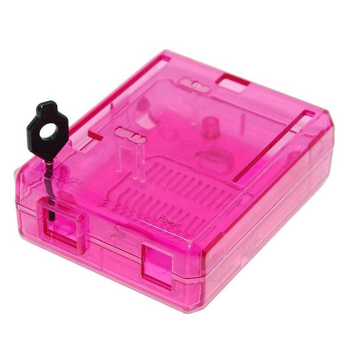 Pink Protective case for Arduino Uno [Discontinued] by The Pi Hut - The Pi Hut
