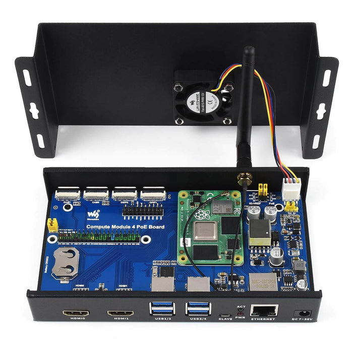 PoE Mini-Computer for Raspberry Pi Compute Module 4 [Discontinued] by Waveshare - The Pi Hut