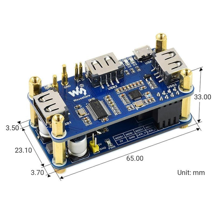 PoE USB Hub HAT for Raspberry Pi Zero by Waveshare - The Pi Hut