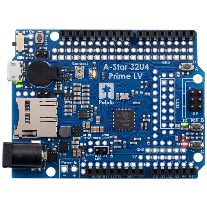 Pololu A-Star 32U4 Prime LV MicroSD [Discontinued] by Pololu - The Pi Hut