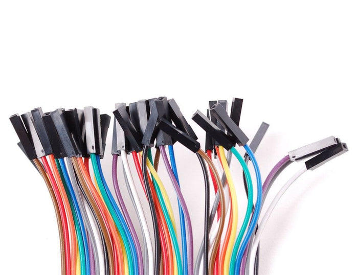 Premium Jumper Wires 40pk (Female/Female) 200mm [Discontinued] by ModMyPi - The Pi Hut