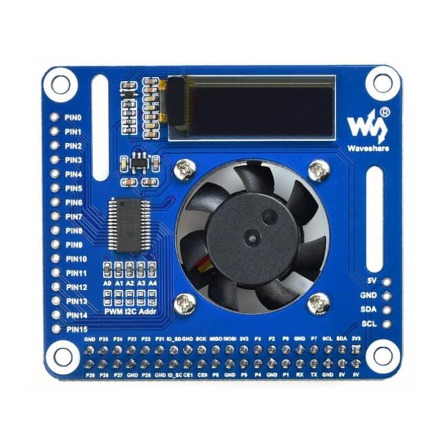 PWM Controlled Fan HAT for Raspberry Pi by Waveshare - The Pi Hut