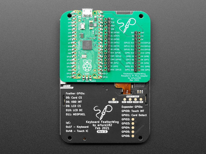 Raspberry Pi Pico Adapter PCB for Keyboard FeatherWing [Discontinued] by Solder Party - The Pi Hut