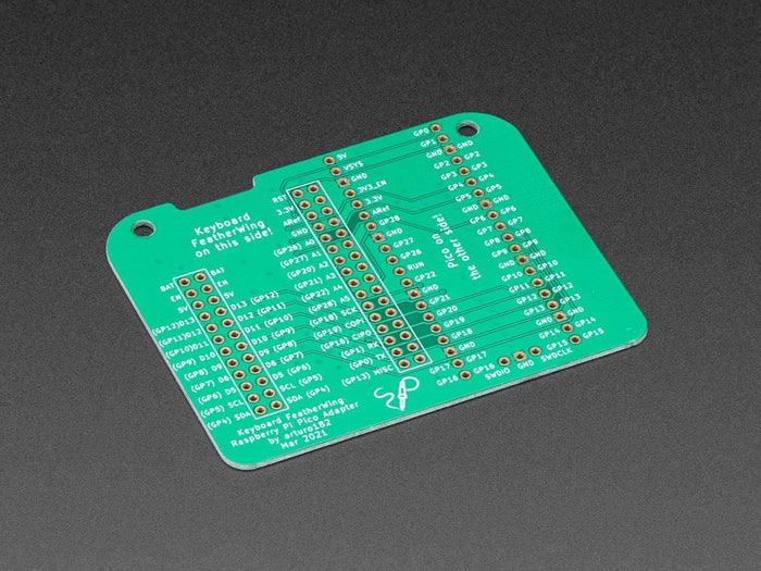 Raspberry Pi Pico Adapter PCB for Keyboard FeatherWing [Discontinued] by Solder Party - The Pi Hut