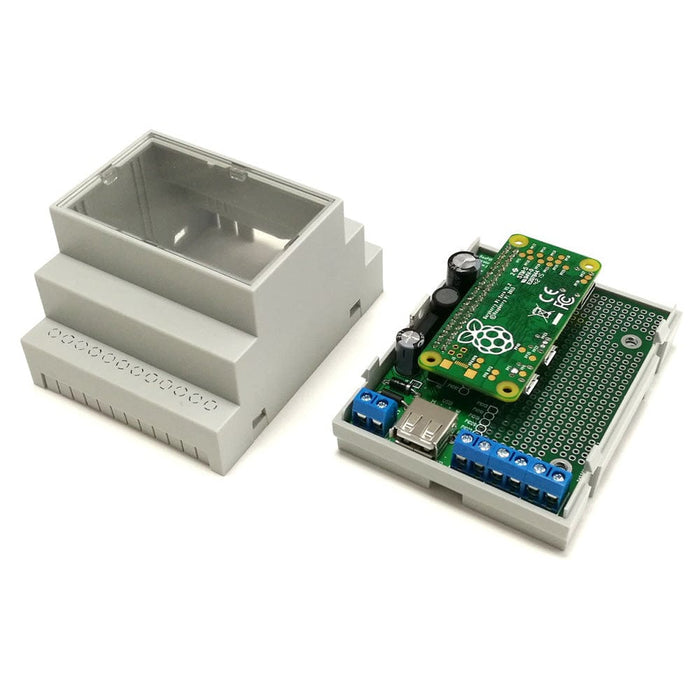 RasPiBox Zero - Pi Zero Prototyping DIN Rail Case (inc. 5V regulator) by Zihatec - The Pi Hut
