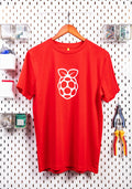 Red Raspberry Pi Logo T-shirt (Adult Size) by Raspberry Pi - The Pi Hut