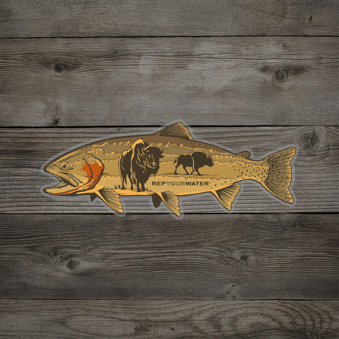Rep Your Water "Bison Trout" Sticker