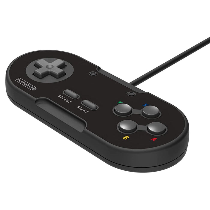 Retro-Bit Legacy16 Wired USB Controller - Onyx [Discontinued] by Retro-Bit - The Pi Hut