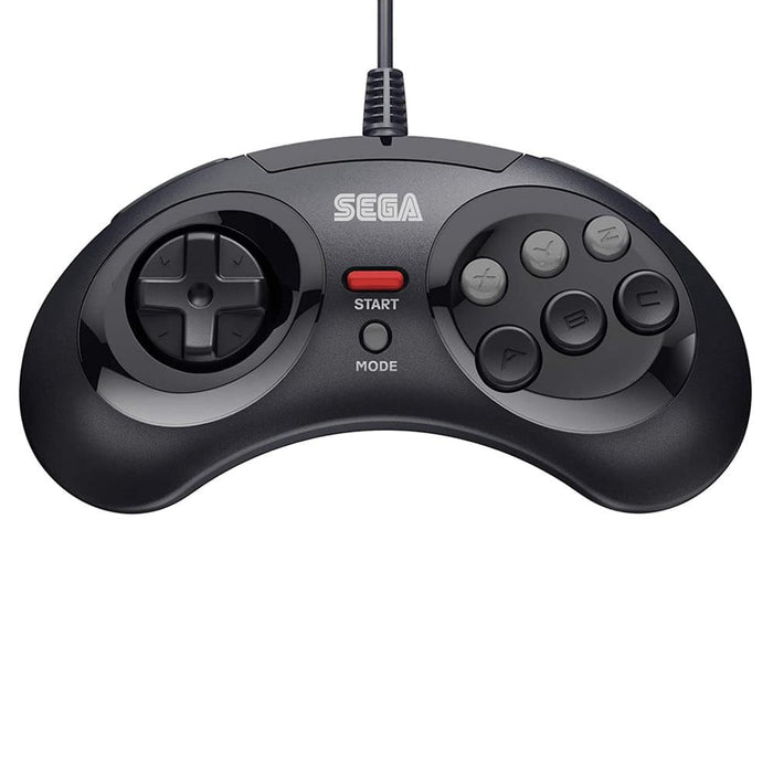 Retro-Bit Official SEGA Mega Drive 8-Button USB Arcade Pad - Black [Discontinued] by Retro-Bit - The Pi Hut