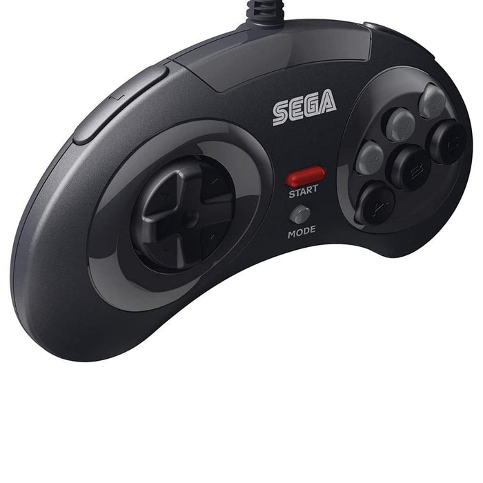 Retro-Bit Official SEGA Mega Drive 8-Button USB Arcade Pad - Black [Discontinued] by Retro-Bit - The Pi Hut