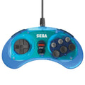 Retro-Bit Official SEGA Mega Drive 8-Button USB Arcade Pad - Blue [discontinued] by Retro-Bit - The Pi Hut