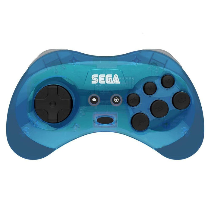 Retro-Bit Official SEGA Saturn 8-Button 2.4Ghz Wireless Arcade Pad - Blue [Discontinued] by Retro-Bit - The Pi Hut