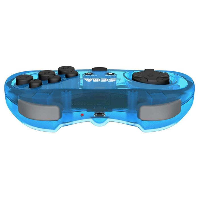 Retro-Bit Official SEGA Saturn 8-Button 2.4Ghz Wireless Arcade Pad - Blue [Discontinued] by Retro-Bit - The Pi Hut