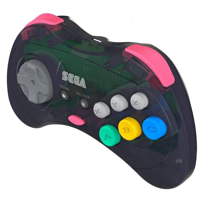 Retro-Bit Official SEGA Saturn 8-Button 2.4Ghz Wireless Arcade Pad - Grey [Discontinued] by Retro-Bit - The Pi Hut