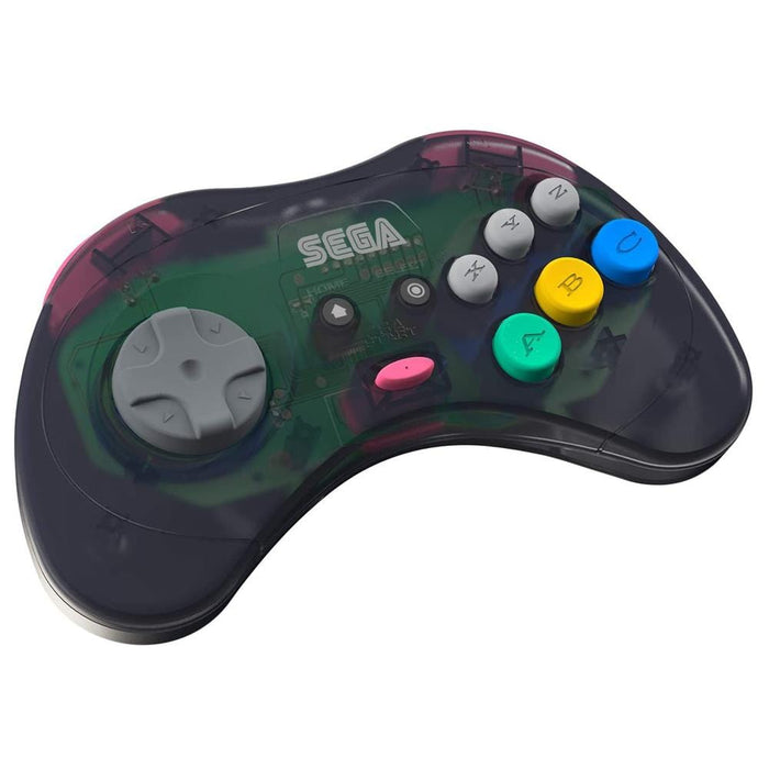 Retro-Bit Official SEGA Saturn 8-Button 2.4Ghz Wireless Arcade Pad - Grey [Discontinued] by Retro-Bit - The Pi Hut