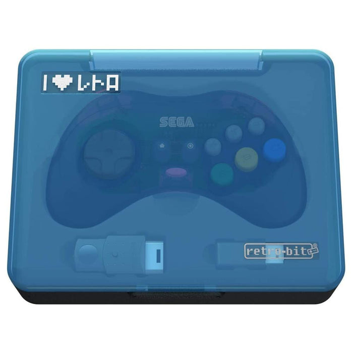 Retro-Bit Official SEGA Saturn 8-Button 2.4Ghz Wireless Arcade Pad - Grey [Discontinued] by Retro-Bit - The Pi Hut