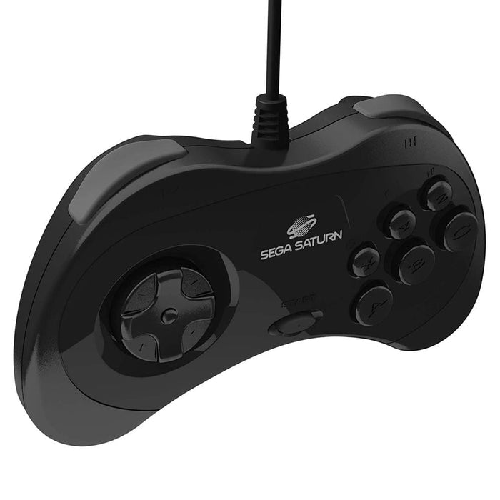 Retro-Bit Official SEGA Saturn 8-Button USB Arcade Pad - Black [discontinued] by Retro-Bit - The Pi Hut