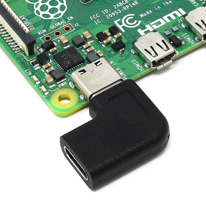 Right Angle USB-C Adapter by The Pi Hut - The Pi Hut