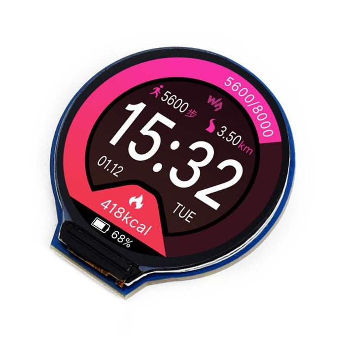 Round 1.28" LCD Display Module (240x240 IPS 65K RGB) by Waveshare - The Pi Hut