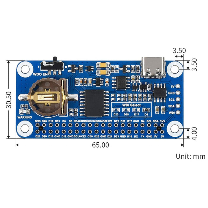 RTC WatchDog HAT for Raspberry Pi by Waveshare - The Pi Hut