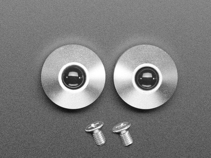 Silver Anodized Aluminum Bumper Feet - Pack of 2 [Discontinued] by The Pi Hut - The Pi Hut