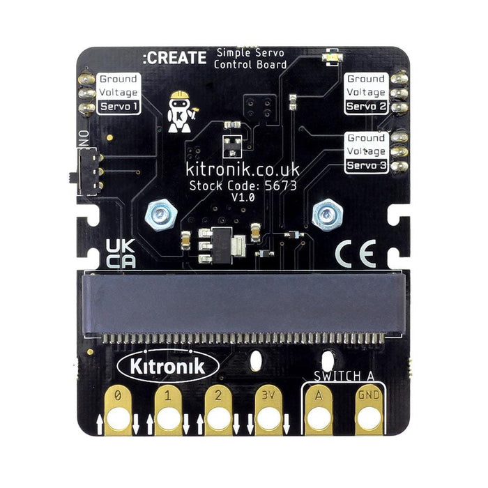 Simple Servo Control Board for BBC micro:bit by Kitronik - The Pi Hut