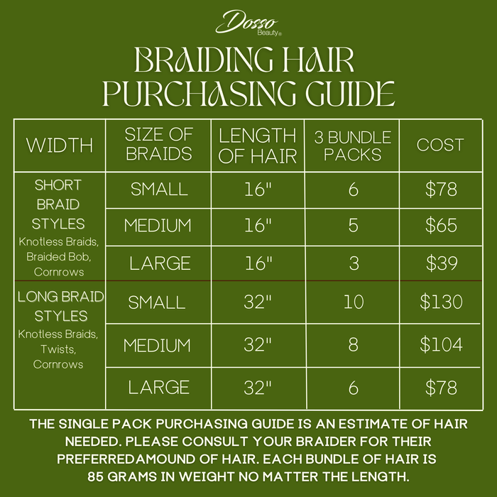 Single Pack of Non-Toxic Hypoallergenic Braiding Hair