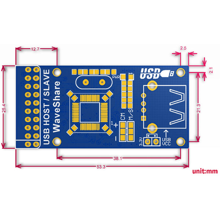 SL811 USB Board [discontinued] by Waveshare - The Pi Hut