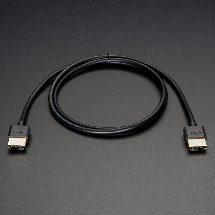 Slim HDMI Cable - 3 feet long by Adafruit - The Pi Hut