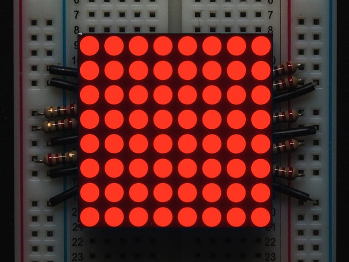 Small 1.2" 8x8 Ultra Bright Red LED Matrix (KWM-30881CVB) by The Pi Hut - The Pi Hut