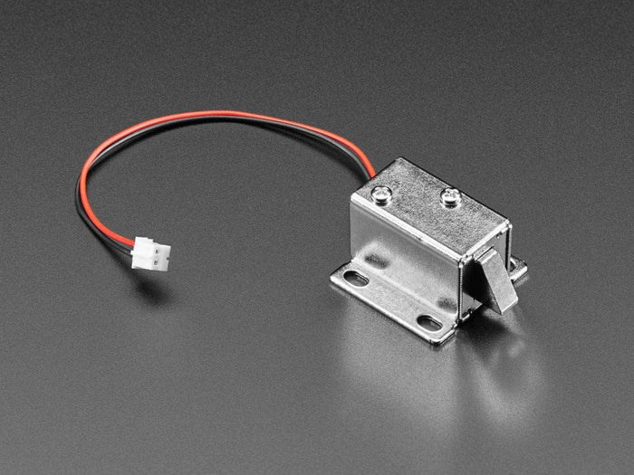 Small Lock-style Solenoid - 12VDC @ 350mAh with 2-pin JST by The Pi Hut - The Pi Hut