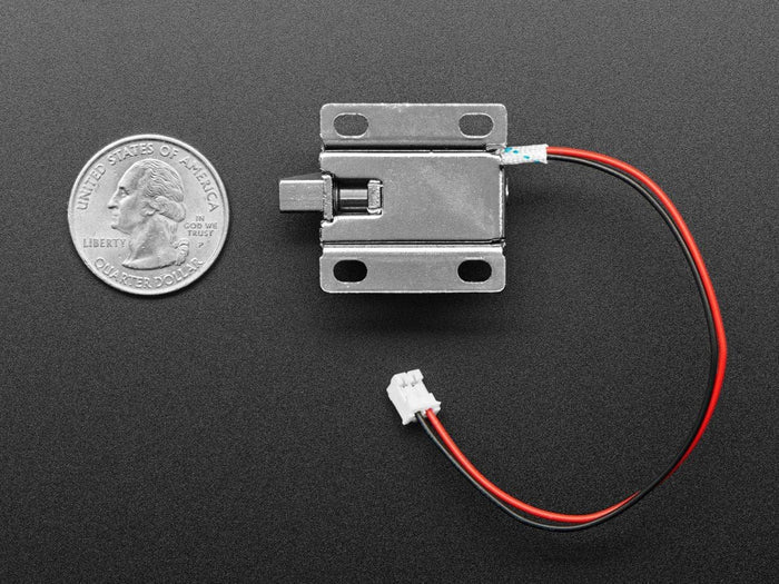 Small Lock-style Solenoid - 12VDC @ 350mAh with 2-pin JST by The Pi Hut - The Pi Hut