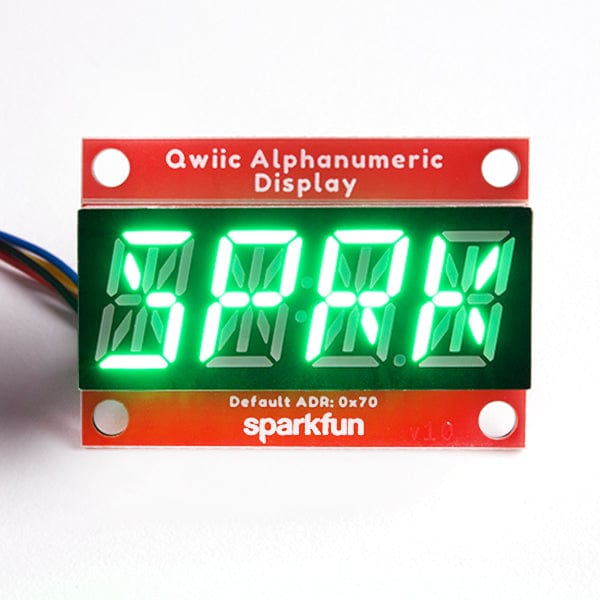 SparkFun Qwiic Alphanumeric Display - Green by Sparkfun - The Pi Hut