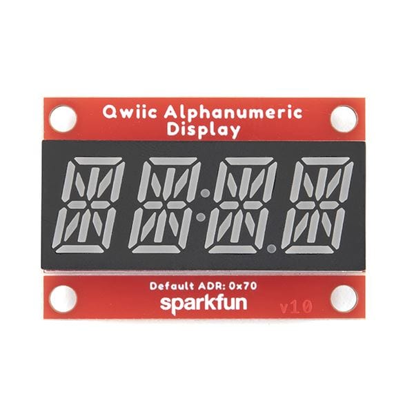SparkFun Qwiic Alphanumeric Display - Green by Sparkfun - The Pi Hut