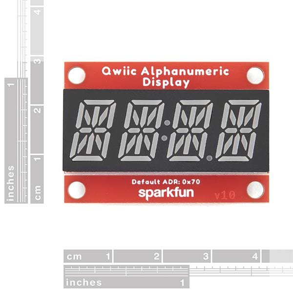 SparkFun Qwiic Alphanumeric Display - Green by Sparkfun - The Pi Hut