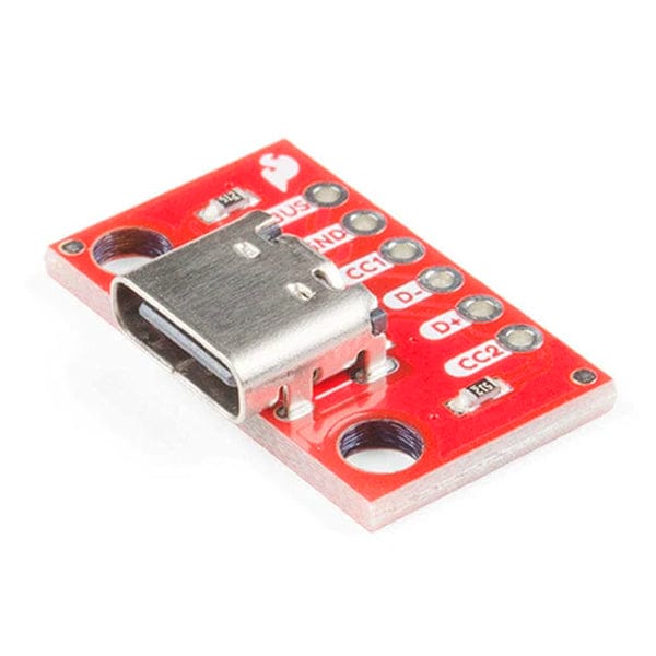 SparkFun USB-C Breakout - Horizontal by Sparkfun - The Pi Hut
