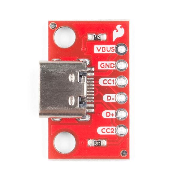 SparkFun USB-C Breakout - Horizontal by Sparkfun - The Pi Hut
