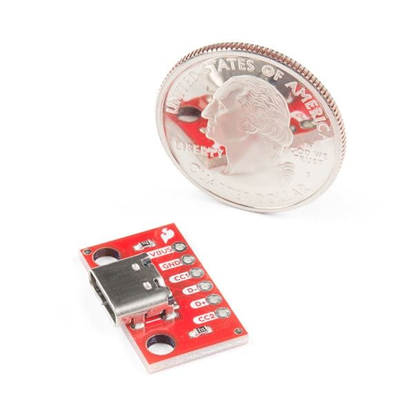 SparkFun USB-C Breakout - Horizontal by Sparkfun - The Pi Hut