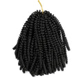 Black synthetic braiding hair #1B on a white background
